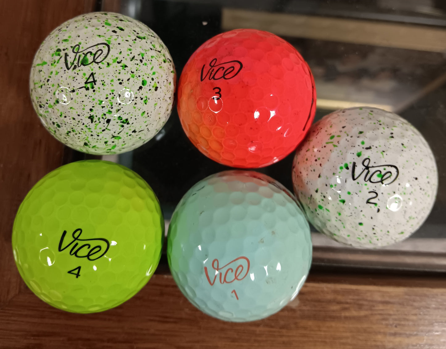 Used Randomly Colored Vice Golf Balls (dozen)